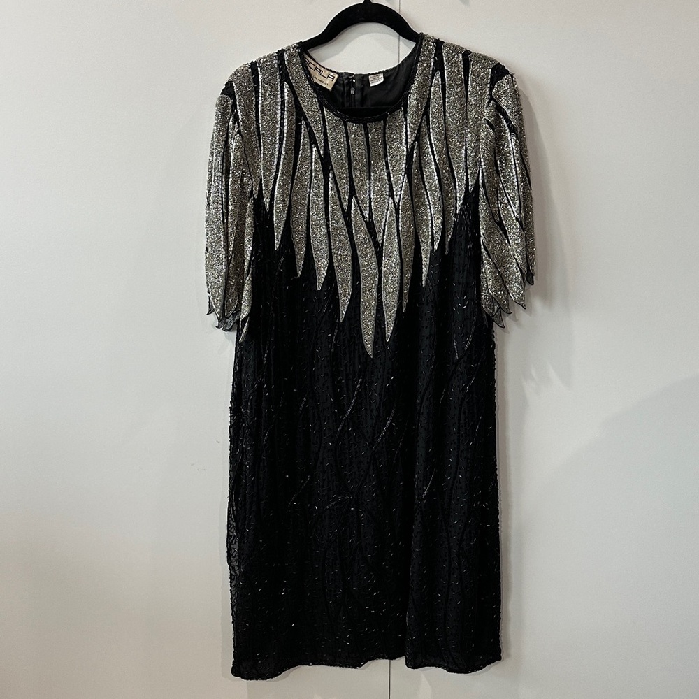 Scala Black and Silver Mini Dress